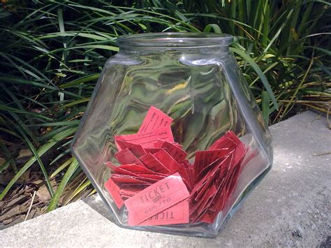 raffle ticket jars.